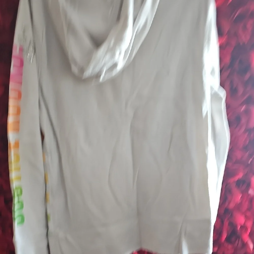 Justice Girls Colorful Striped Headphones Glitter Hoodie Size 12